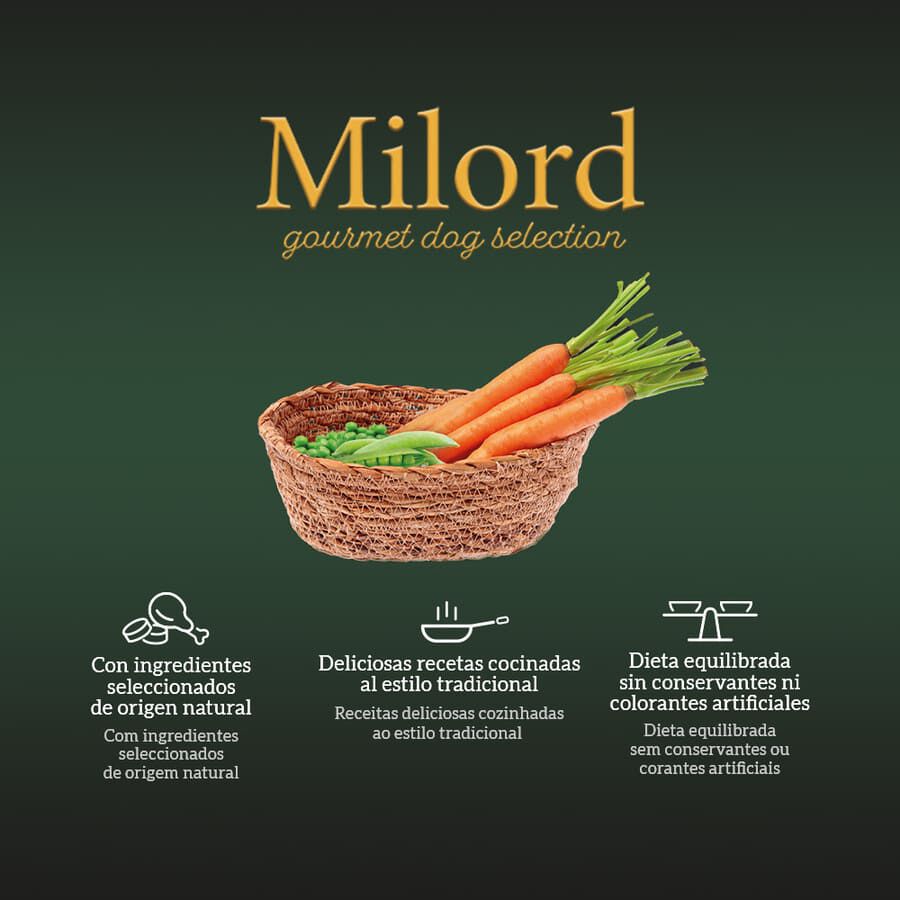 150 g Milord Puppy Boi, Cenouras e Arroz em pat&ecirc; terrina, , large Imagem n&uacute;mero 3